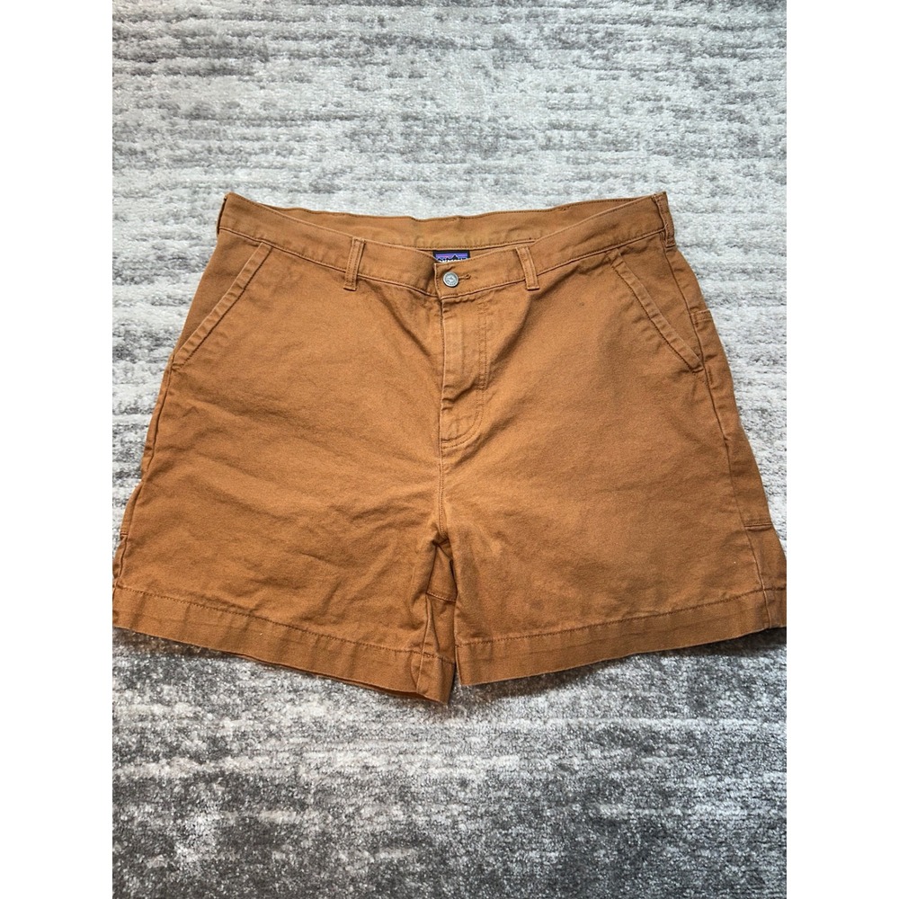 Patagonia Stand Up Shorts Mens 38 Brown Organic Cotton Canvas 7 Inseam 56021